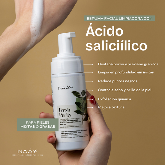 Fresh Purity | Espuma Facial Limpiadora | Ácido Salicílico