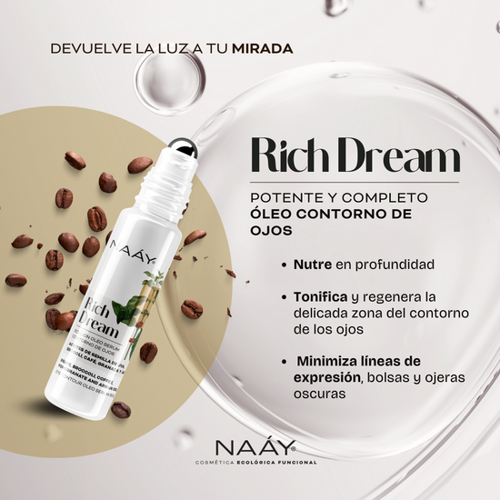 Rich Dream | Contorno de Ojos Roll-On | Cafeína